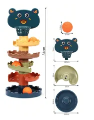The components of the recalled spiral spinning toy, including the small parts that pose a choking hazard. The components of the recalled spiral spinning toy, including the small parts that pose a choking hazard.