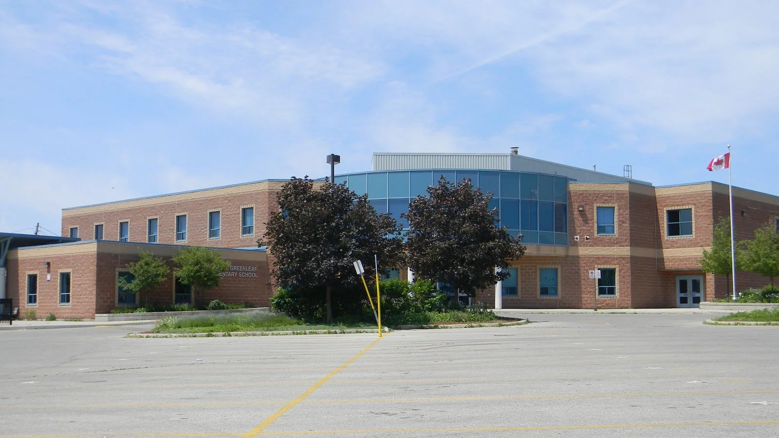 The exterior of an elementary school building in Ontario