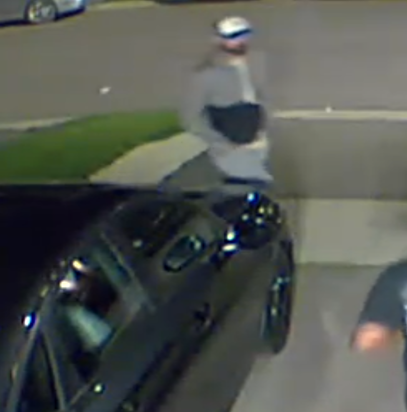 Second Peel Regional Police handout image of the same man, showing his clothing: a grey sweater, light-coloured pants and a blue and white Toronto Blue Jays cap.