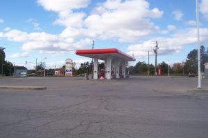 A Petro-Canada service station beside a road in Thornton, Ontario