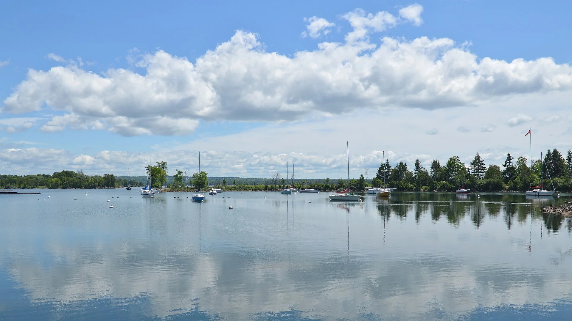 The St. Marys River at Sault Ste. Marie, Ontario The St. Marys River at Sault Ste. Marie, Ontario