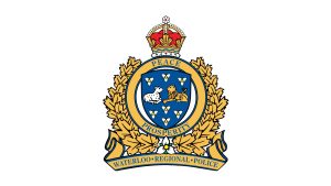 The crest of the Waterloo Regional Police Service on a white background.