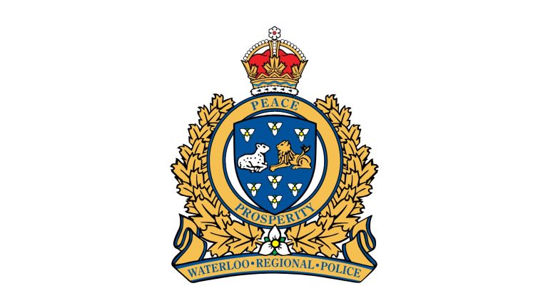 The crest of the Waterloo Regional Police Service on a white background.